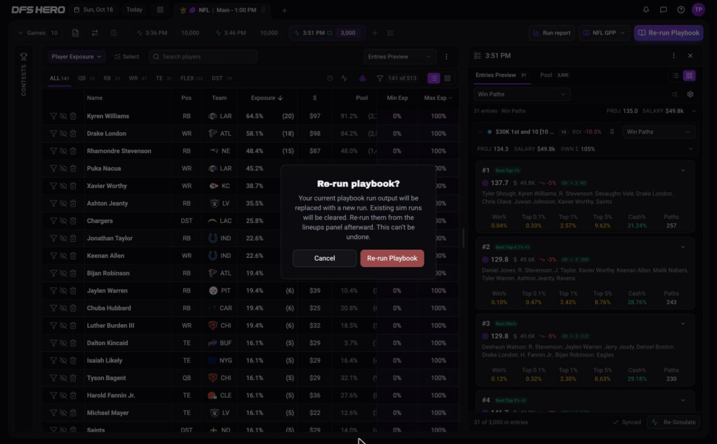 The Re-run playbook confirmation with the Cancel and Re-run Playbook buttons